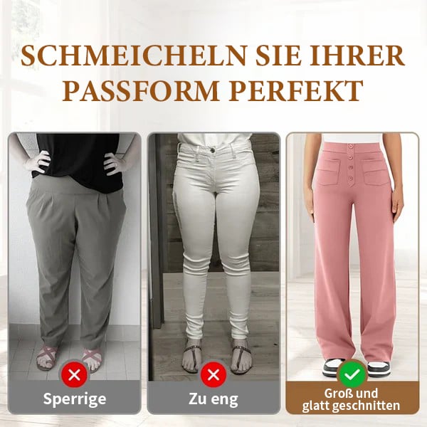 🔥GROSSER AUSVERKAUF💷Bester Preis🔥Damen Casual Hohe Taille Stretch-Hose