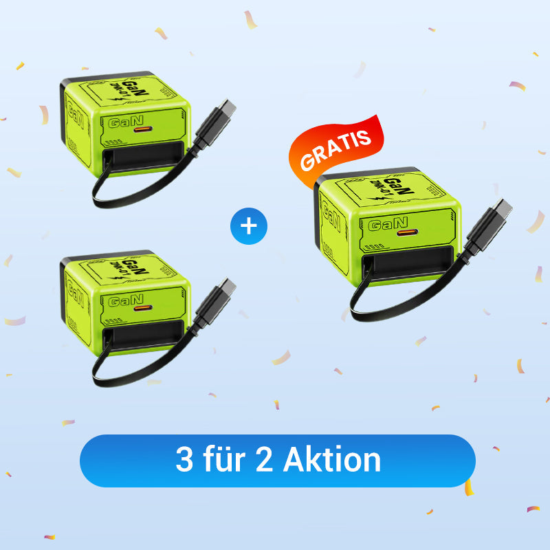 USB-C Schnellladestation mit einziehbarem Kabel – Universell einsetzbar