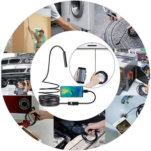 3 in 1 Endoskopkamera, Wasserdichte Endoskop Inspektion, Schlangenkamera Endoskop für Android TypC Mobiltelefone