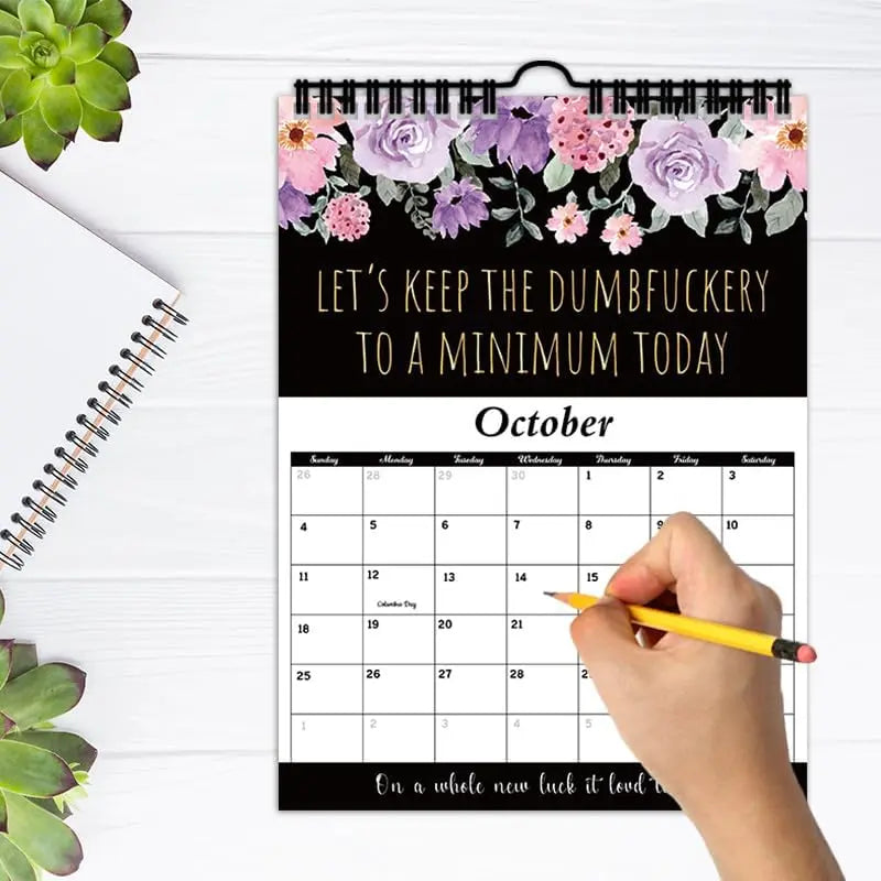 📅Kalender für verrückte Frauen, 12-Monats-Wandkalender, geeignet fürs Homeoffice, ein witziges und originelles Geschenk
