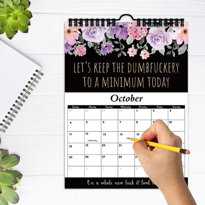 📅Kalender für verrückte Frauen, 12-Monats-Wandkalender, geeignet fürs Homeoffice, ein witziges und originelles Geschenk