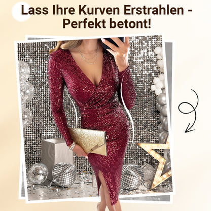 🎅Weihnachtsverkauf 50% Rabatt🎄Sexy Paillettenkleid im Bodycon-Stil✨