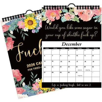 📅Kalender für verrückte Frauen, 12-Monats-Wandkalender, geeignet fürs Homeoffice, ein witziges und originelles Geschenk