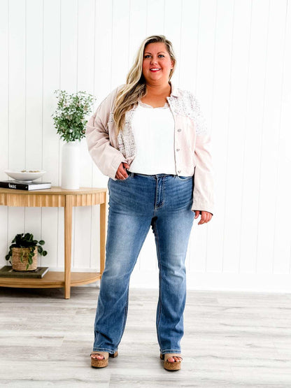 🍂Heiliger Gral Bauchfreie Bootcut-Jeans👖💥Befristetes Angebot: 50% Rabatt auf Bestellungen