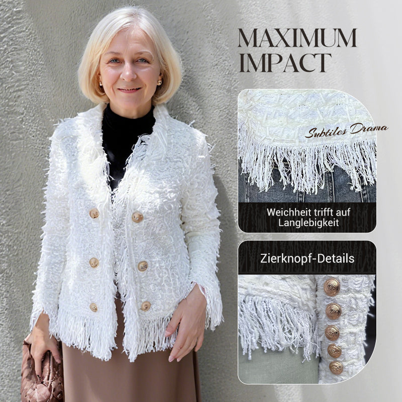 💗ULTIMO GIORNO DI SALDI - SCONTO DEL 50%💗Eleganza autunnale: giacca corta da donna con nappe e bottoni decorativi per tutte le occasioni 🍂