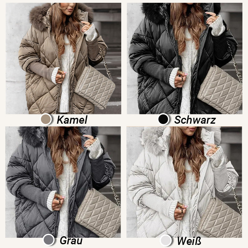 ❄️Winterschlussverkauf – 50% RABATT❄️Damen Midi-Parka mit Strickärmeln