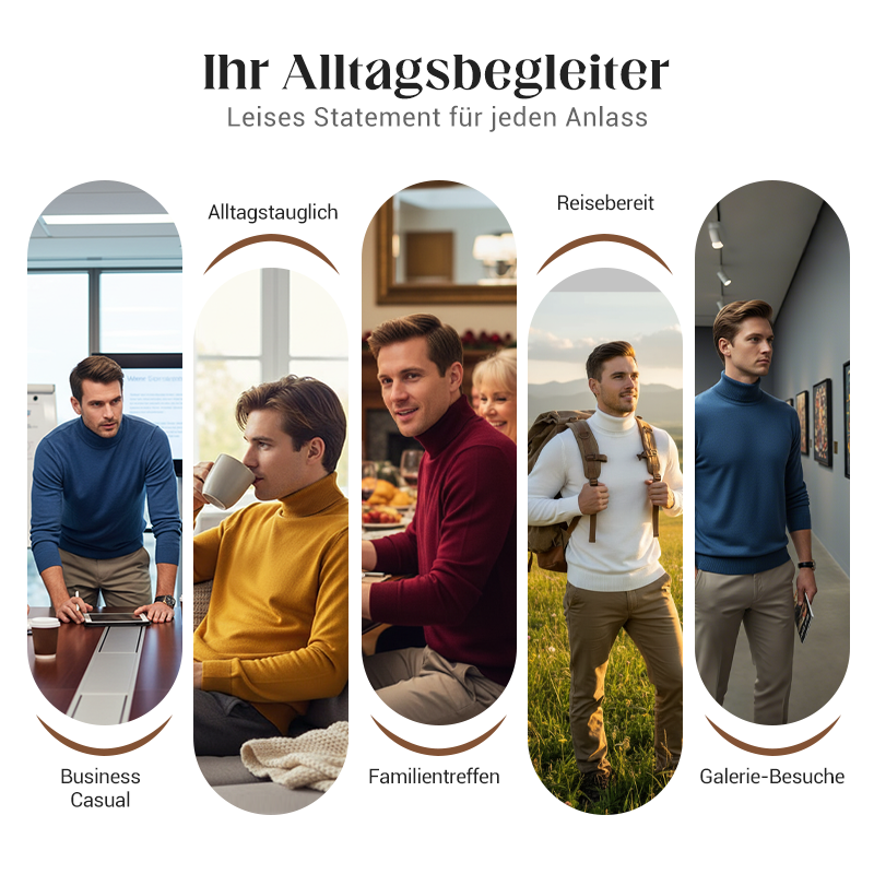 🧶 50% RABATT HEISSER VERKÄUF! ✨ Premium Kaschmirpulli Herren Einfarbig - Weiches Wohlfühlgarn mit Moderner Passform für Business & Freizeit 👔🎯
