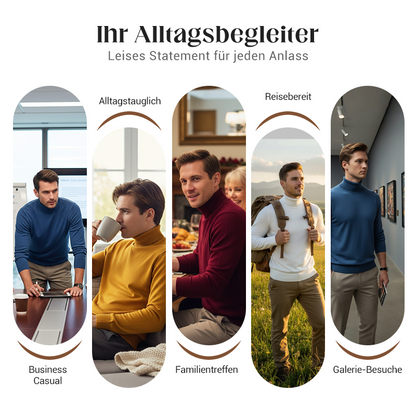 🧶 50% RABATT HEISSER VERKÄUF! ✨ Premium Kaschmirpulli Herren Einfarbig - Weiches Wohlfühlgarn mit Moderner Passform für Business & Freizeit 👔🎯