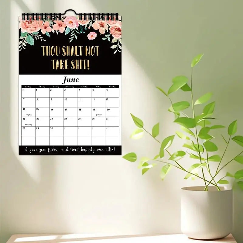 📅Kalender für verrückte Frauen, 12-Monats-Wandkalender, geeignet fürs Homeoffice, ein witziges und originelles Geschenk