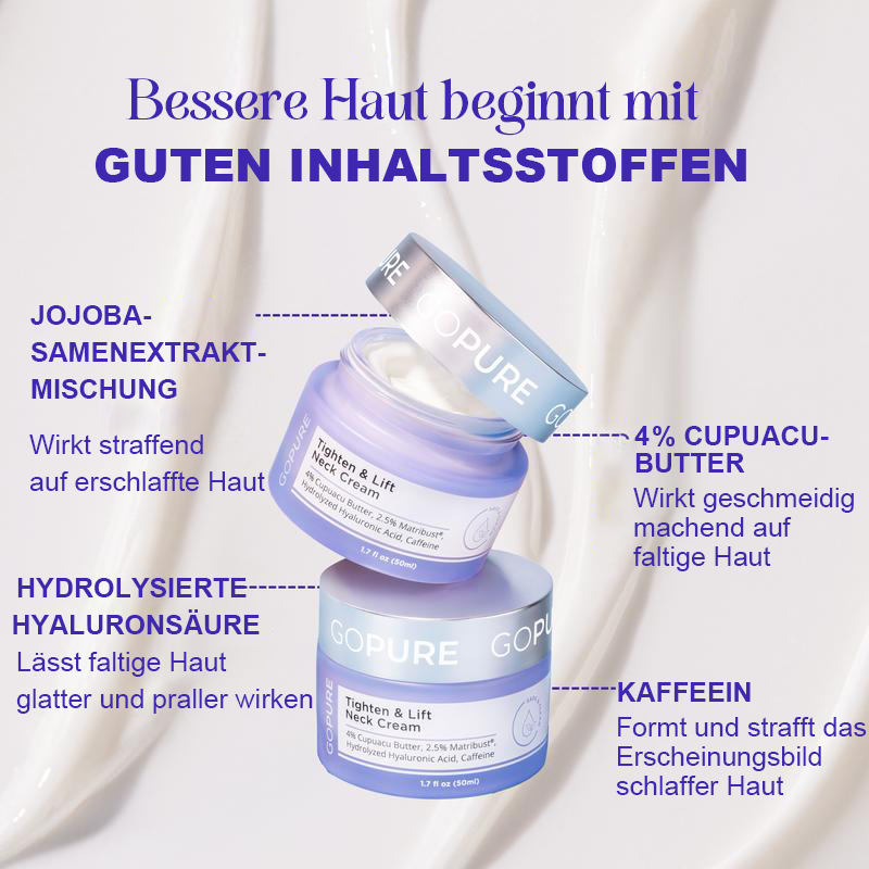 [GOPure offiziell] Halscreme – Straffende Lifting-Creme für schlaffe Haut