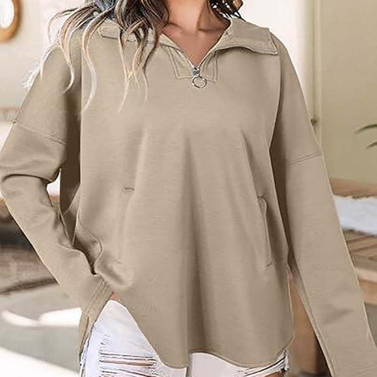 🔥50%Rabatt🔥Gemütlicher schicker Kapuzenpullover mit Reißverschluss für Damen
