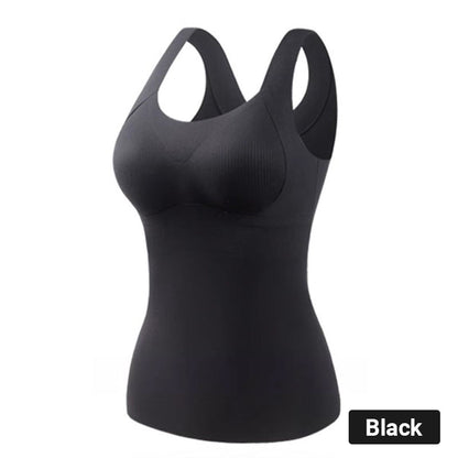 🔥💐Thermo-Tanktops mit U-Ausschnitt und integriertem BH für Damen
