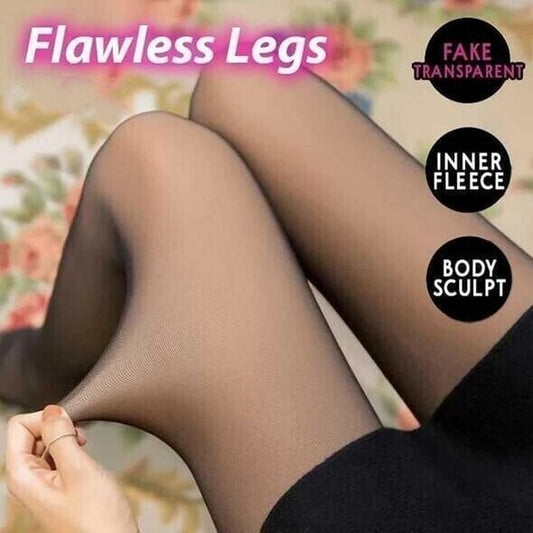 Warme, elastische Strumpfhose mit Kunst plüschfutter