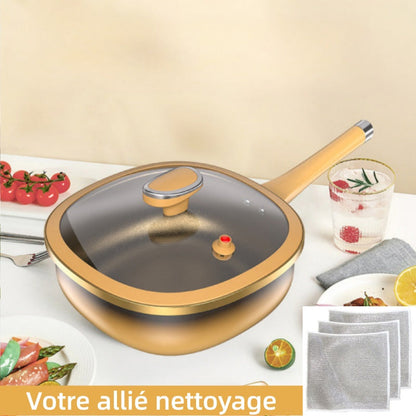 🍳✨ Antihaft-Topf aus Titanlegierung, 12 Zoll, mit Deckel 🍲💫