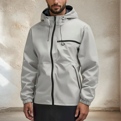 Einfarbige Outdoor-Sportjacke für Herren