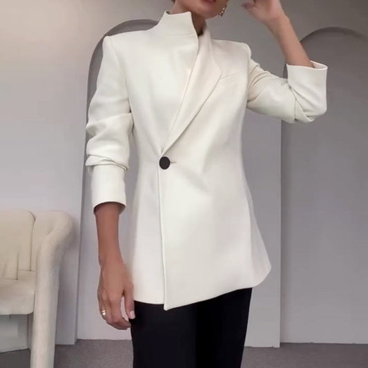 Modischer einreihiger Blazer mit Reverskragen für Damen