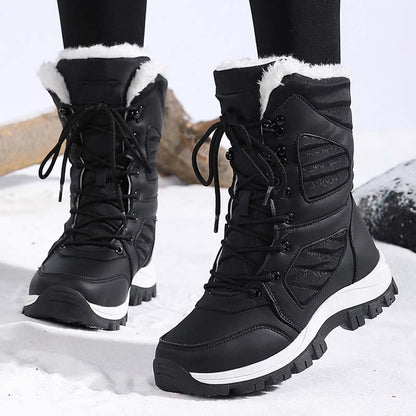 🔥Begrenzte Stückzahl verfügbar 50% Rabatt🔥Warme, knöchelhohe Schneestiefel zum Schnüren für Damen