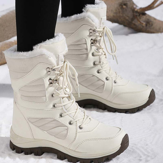 🔥Begrenzte Stückzahl verfügbar 50% Rabatt🔥Warme, knöchelhohe Schneestiefel zum Schnüren für Damen