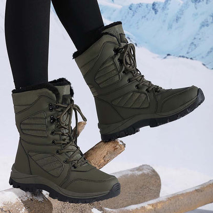 🔥Begrenzte Stückzahl verfügbar 50% Rabatt🔥Warme, knöchelhohe Schneestiefel zum Schnüren für Damen