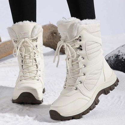🔥Begrenzte Stückzahl verfügbar 50% Rabatt🔥Warme, knöchelhohe Schneestiefel zum Schnüren für Damen