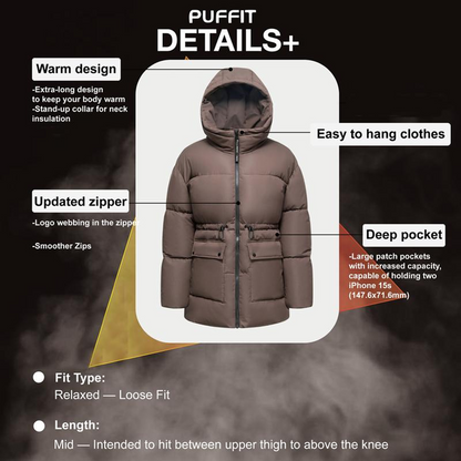 Warme, unifarbene Damen Steppjacke mit Kordelzug