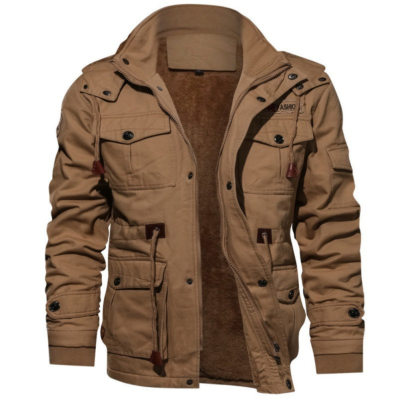 🔥 LETZTER TAG AKTION - 50 % RABATT 🔥 Herren-Winterkapuzenjacke aus Baumwolle mit Militärstil und Kordelzug - Komfort und Stil vereint