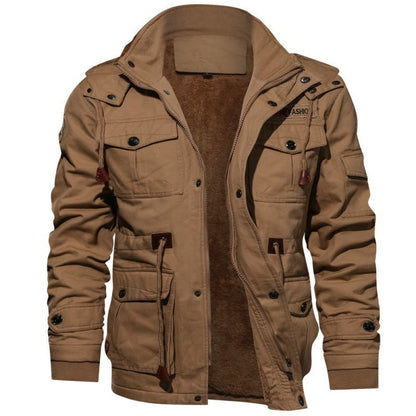 🔥 LETZTER TAG AKTION - 50 % RABATT 🔥 Herren-Winterkapuzenjacke aus Baumwolle mit Militärstil und Kordelzug - Komfort und Stil vereint