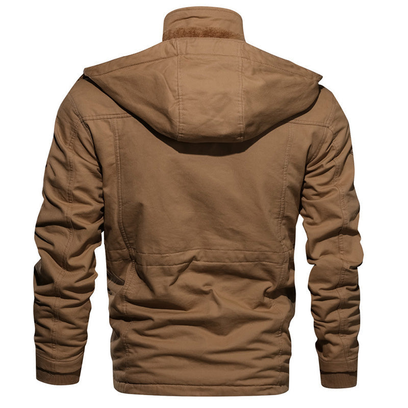 🔥 LETZTER TAG AKTION - 50 % RABATT 🔥 Herren-Winterkapuzenjacke aus Baumwolle mit Militärstil und Kordelzug - Komfort und Stil vereint