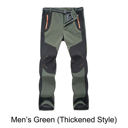 Winddichte, wasserdichte, warme Wanderhose mit elastischem Bund
