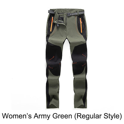 Winddichte, wasserdichte, warme Wanderhose mit elastischem Bund