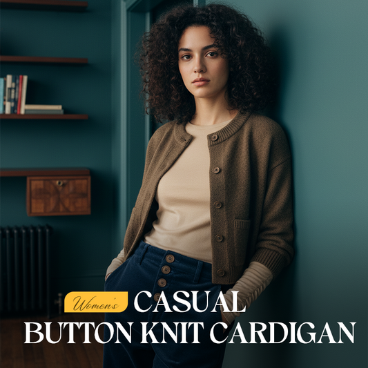 Damen-Strickjacke mit Knöpfen