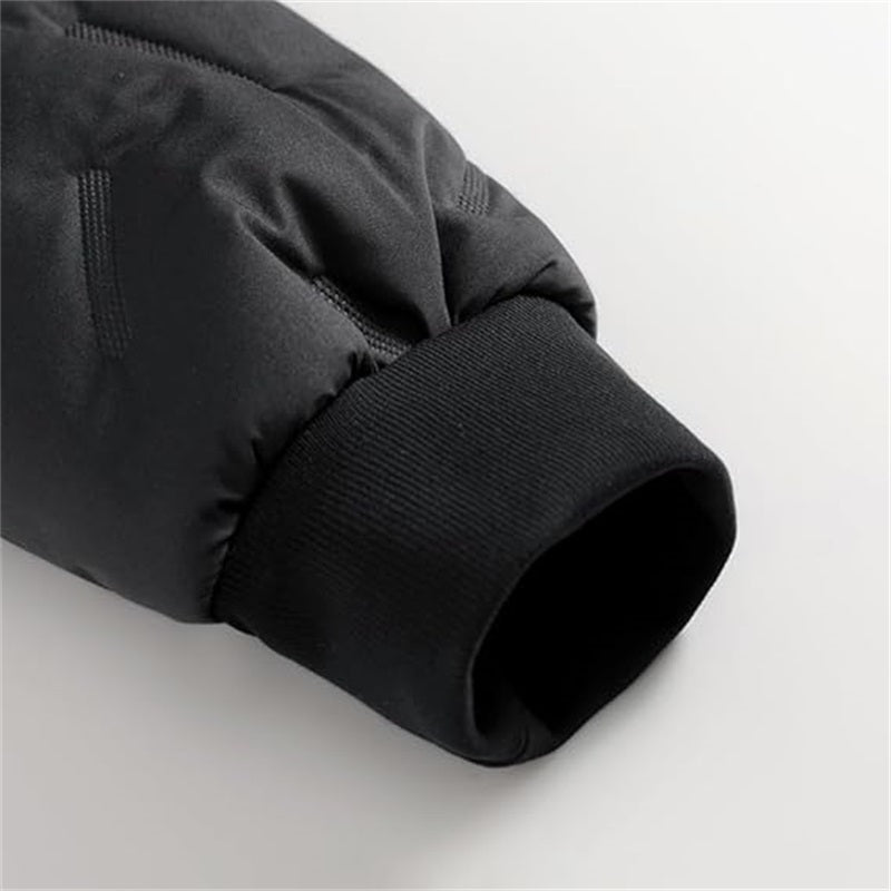 Herren Winter warmer Reißverschluss-Kapuzenmantel