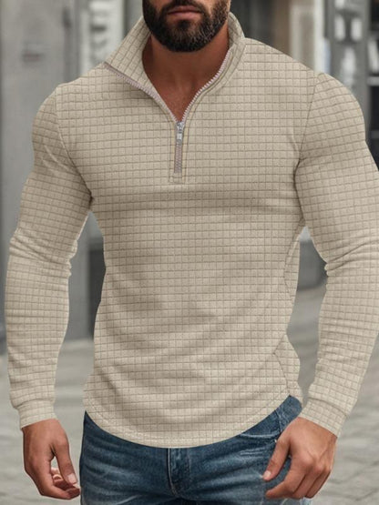 💖 💖Zeitlich begrenztes Angebot – 50 % Rabatt💥💥Herren Sweatshirt mit Stehkragen, Halbzip und Langarm