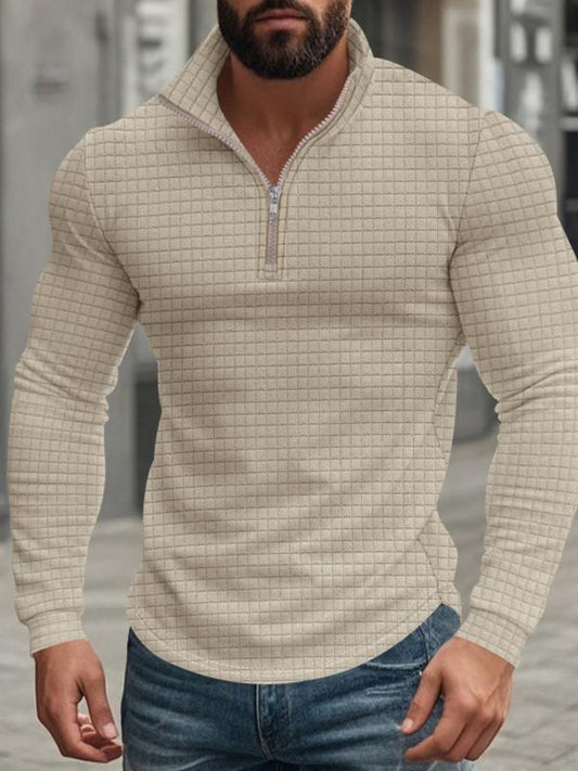 💖 💖Zeitlich begrenztes Angebot – 50 % Rabatt💥💥Herren Sweatshirt mit Stehkragen, Halbzip und Langarm