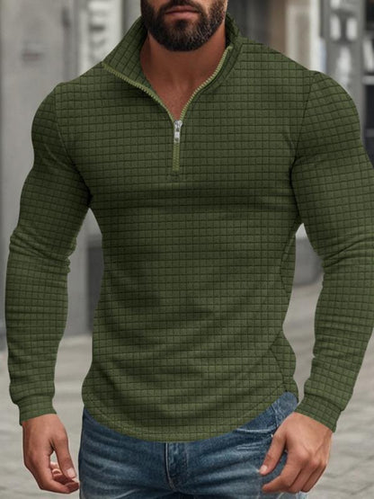 💖 💖Zeitlich begrenztes Angebot – 50 % Rabatt💥💥Herren Sweatshirt mit Stehkragen, Halbzip und Langarm