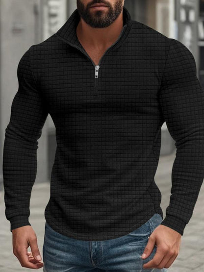 💖 💖Zeitlich begrenztes Angebot – 50 % Rabatt💥💥Herren Sweatshirt mit Stehkragen, Halbzip und Langarm