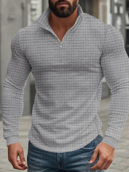 💖 💖Zeitlich begrenztes Angebot – 50 % Rabatt💥💥Herren Sweatshirt mit Stehkragen, Halbzip und Langarm