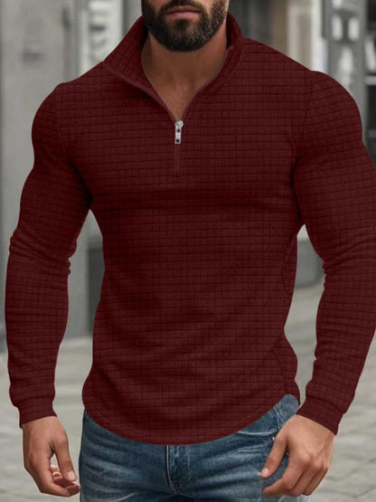 💖 💖Zeitlich begrenztes Angebot – 50 % Rabatt💥💥Herren Sweatshirt mit Stehkragen, Halbzip und Langarm