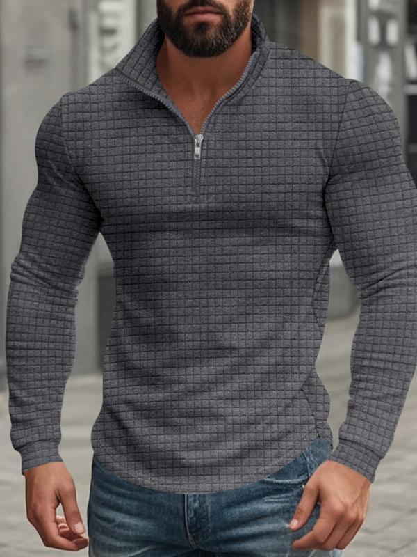 💖 💖Zeitlich begrenztes Angebot – 50 % Rabatt💥💥Herren Sweatshirt mit Stehkragen, Halbzip und Langarm