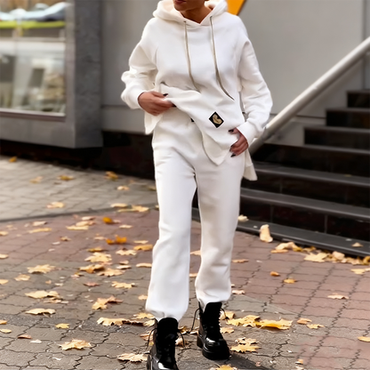 Damen-Set: Sweatshirt mit Kapuze in großen Größen & Jogginghose