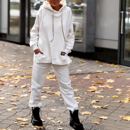 Damen-Set: Sweatshirt mit Kapuze in großen Größen & Jogginghose