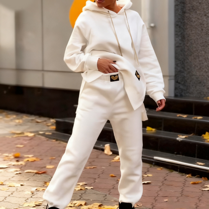 Damen-Set: Sweatshirt mit Kapuze in großen Größen & Jogginghose