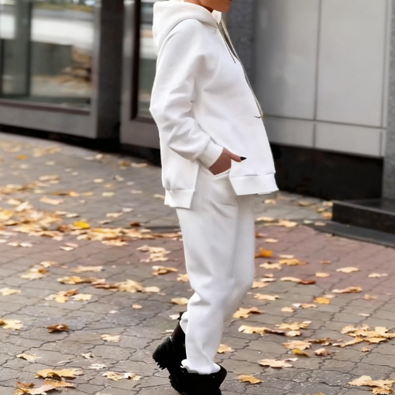 Damen-Set: Sweatshirt mit Kapuze in großen Größen & Jogginghose