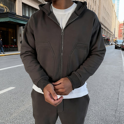 Herren-Trainingsanzug: Carpenter-Hoodie mit Reißverschluss & Jogginghose