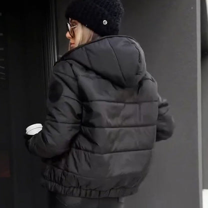 Damen lässige, warme Jacke mit Kapuze