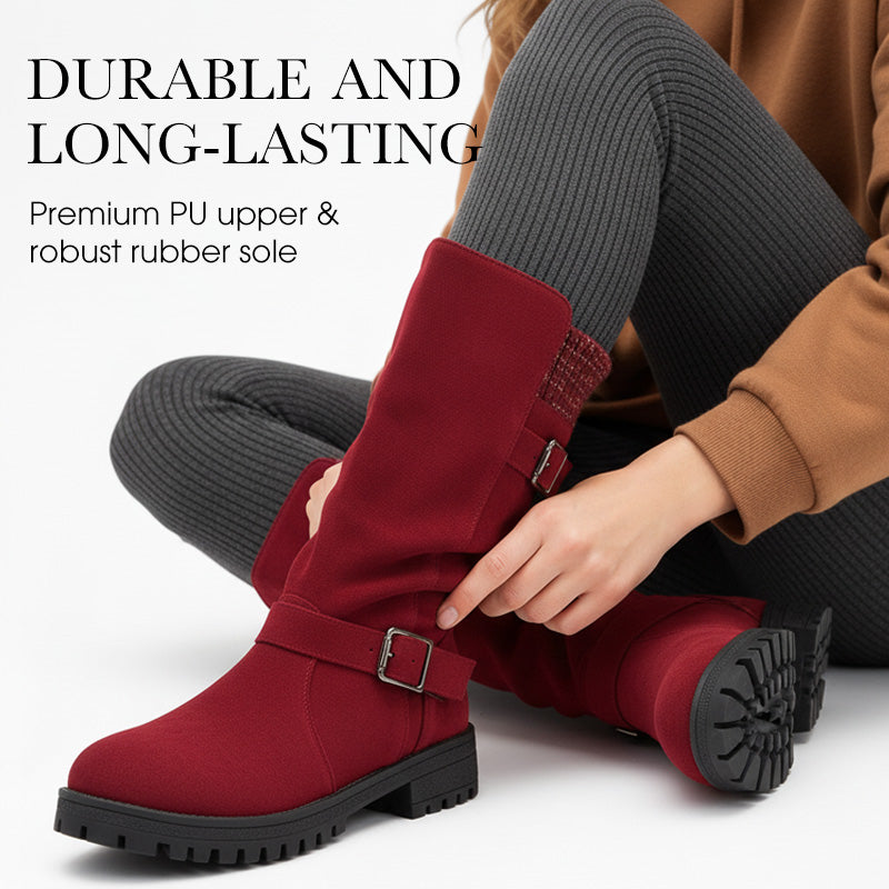 💖Black Friday Angebot: 50% Rabatt💖Damen Slouchy Boots bis zur mittleren Wade