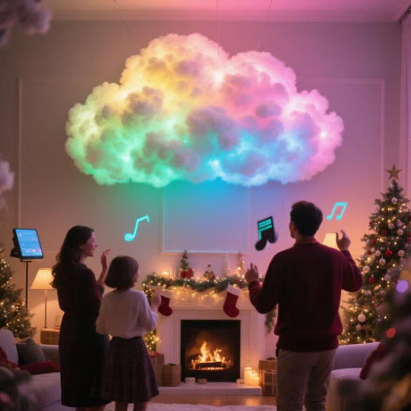 ☁️✨DIY-Gewitterwolken-LED-Lichtdekoration mit USB-Stromversorgung
