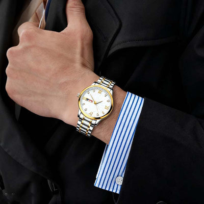 🖤Black Friday Angebote🖤Zweifarbige wasserdichte Leuchtuhr für Herren