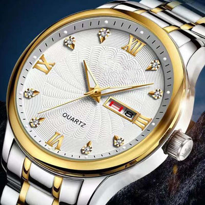 🖤Black Friday Angebote🖤Zweifarbige wasserdichte Leuchtuhr für Herren